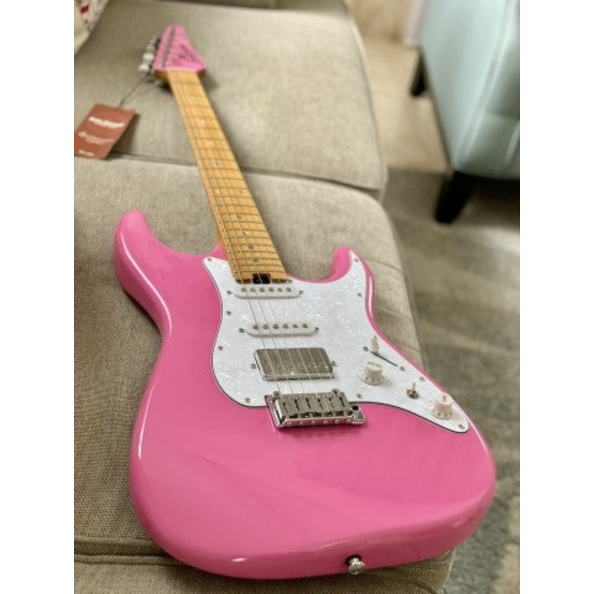 Đàn Guitar Điện Soloking MS1 Classic, Roasted Maple Neck, Shelby Pink
