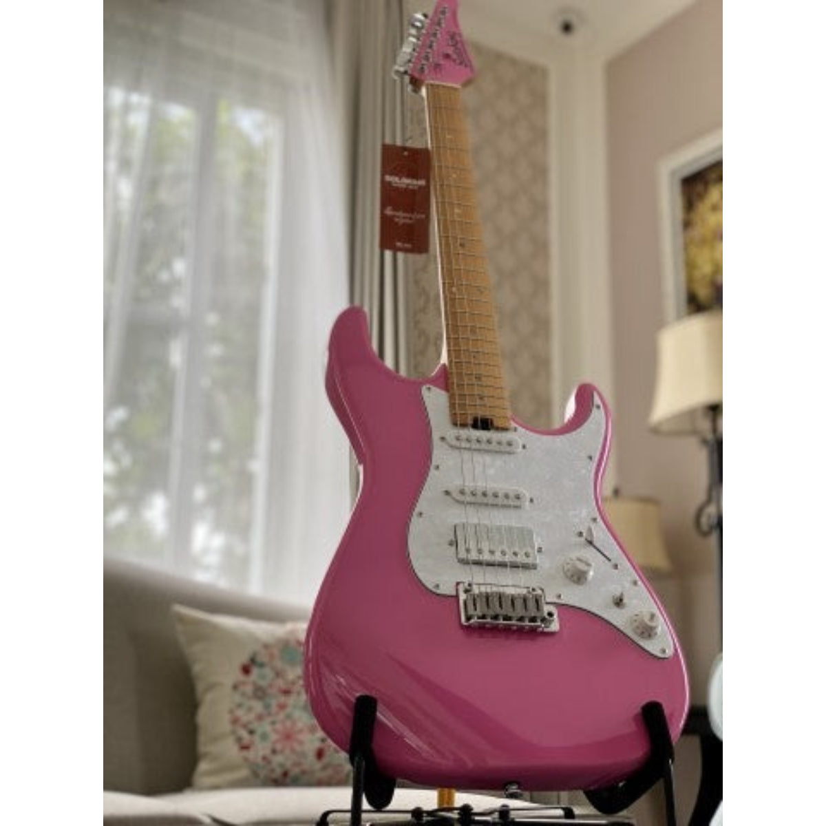 Đàn Guitar Điện Soloking MS1 Classic, Roasted Maple Neck, Shelby Pink