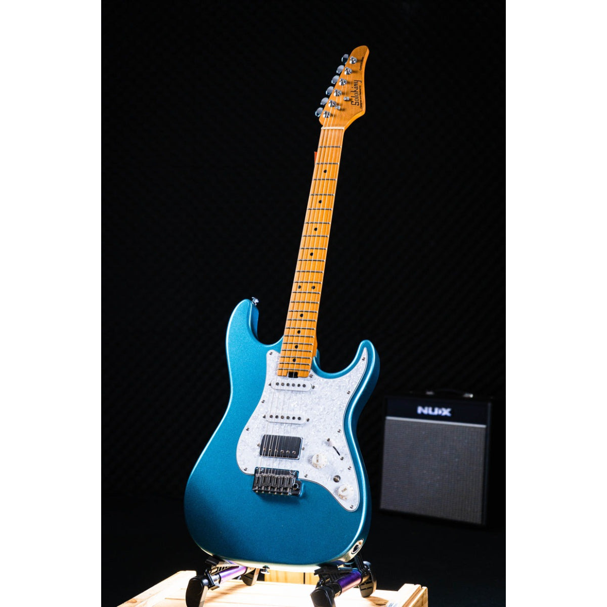 Đàn Guitar Điện Soloking MS1 Classic, Roasted Maple Neck and FB, Lake Placid Blue