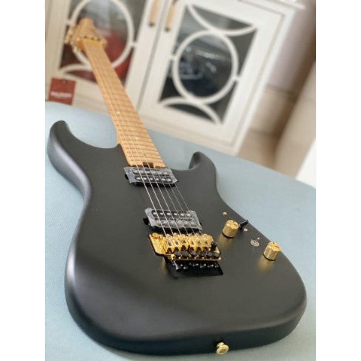 Đàn Guitar Điện Soloking MS1 Custom 22 HH FR, Floyd Rose, Gold Hardware, Satin Black Matte