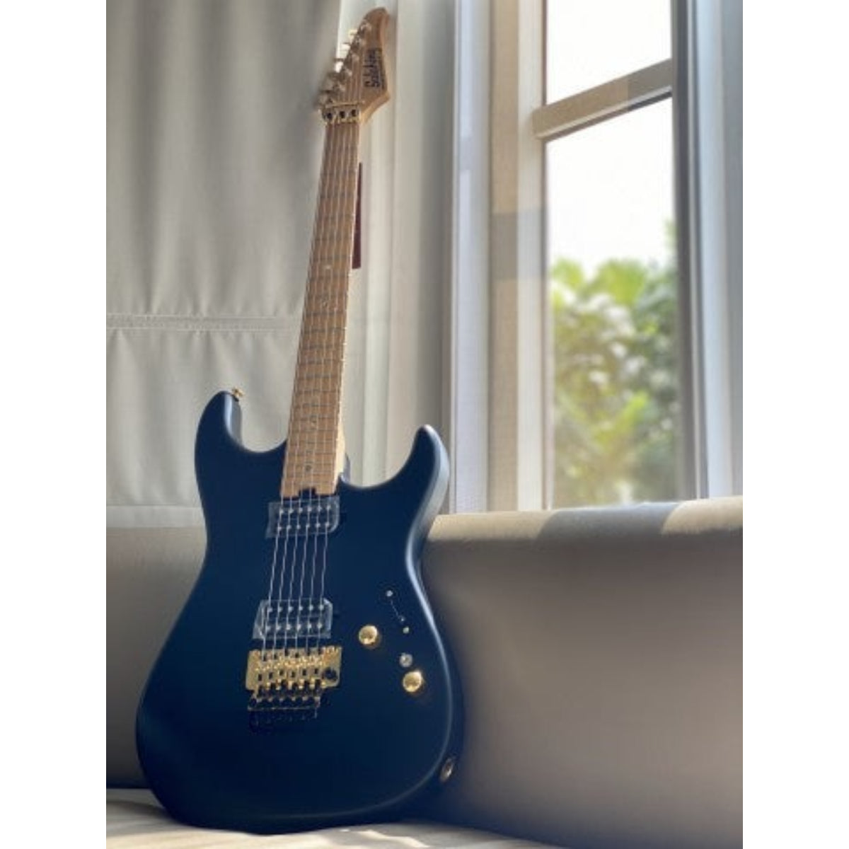 Đàn Guitar Điện Soloking MS1 Custom 22 HH FR, Floyd Rose, Gold Hardware, Satin Black Matte