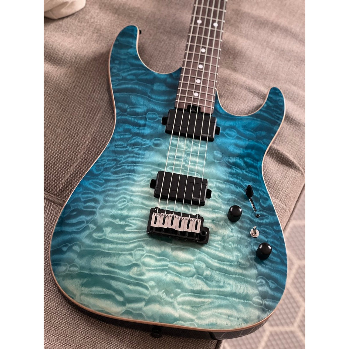 Đàn Guitar Điện Soloking MS1 Custom 22 HH Flat Top, Fishman Fluence Modern, Turquoise Wakesurf MOD
