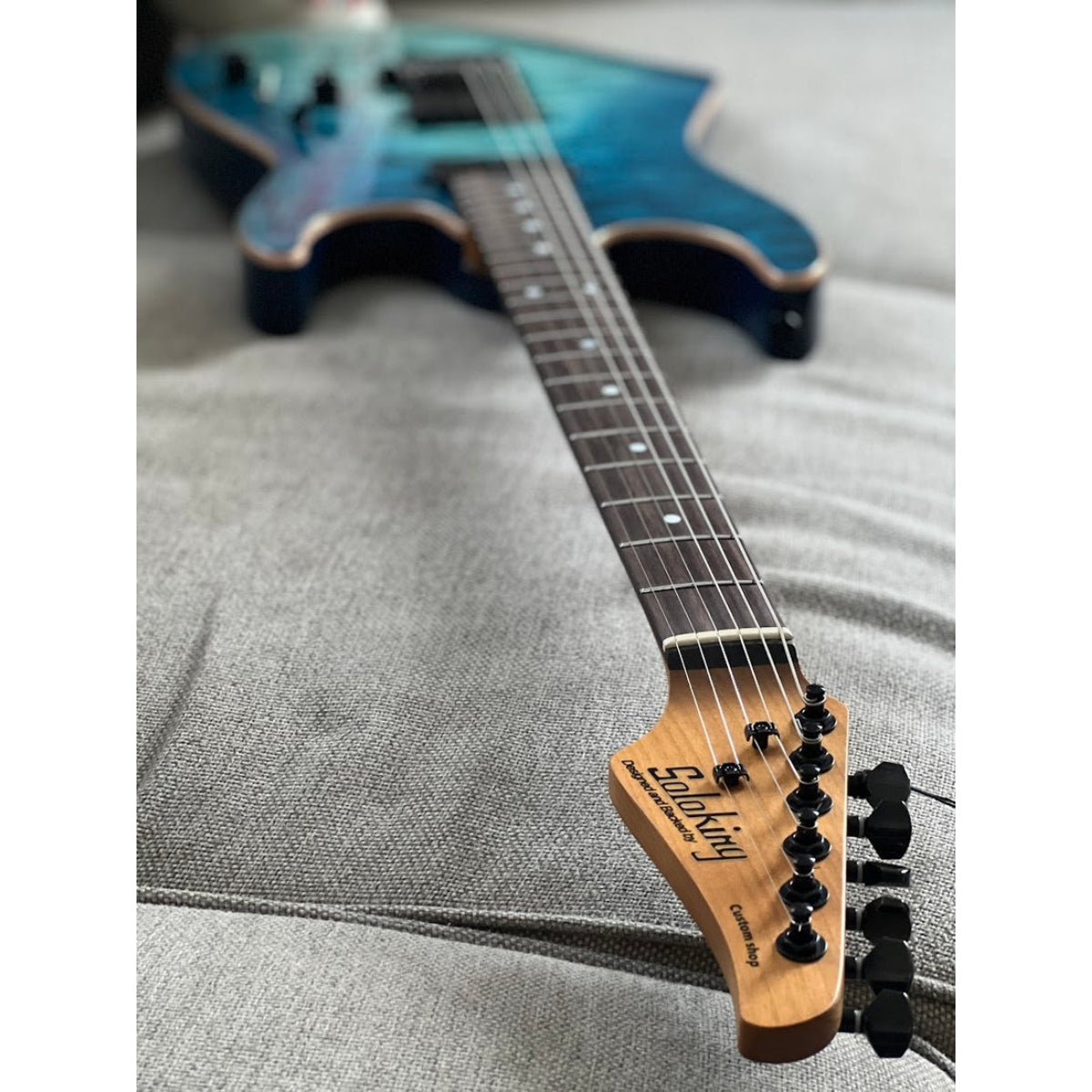 Đàn Guitar Điện Soloking MS1 Custom 22 HH Flat Top, Fishman Fluence Modern, Turquoise Wakesurf MOD