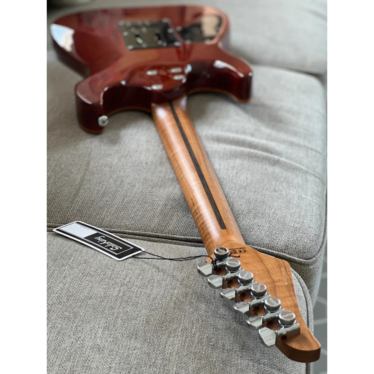 Đàn Guitar Điện Soloking MS1 Custom 22 HH Flat Top, One Piece Roasted Flame Maple Neck, Fire Wakesurf