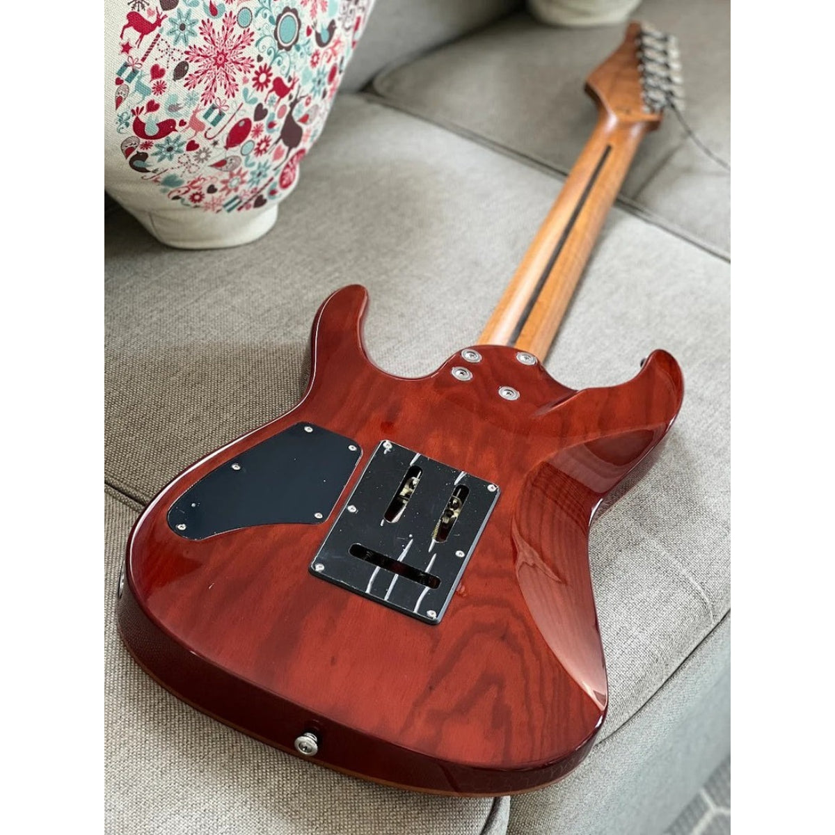 Đàn Guitar Điện Soloking MS1 Custom 22 HH Flat Top, One Piece Roasted Flame Maple Neck, Fire Wakesurf