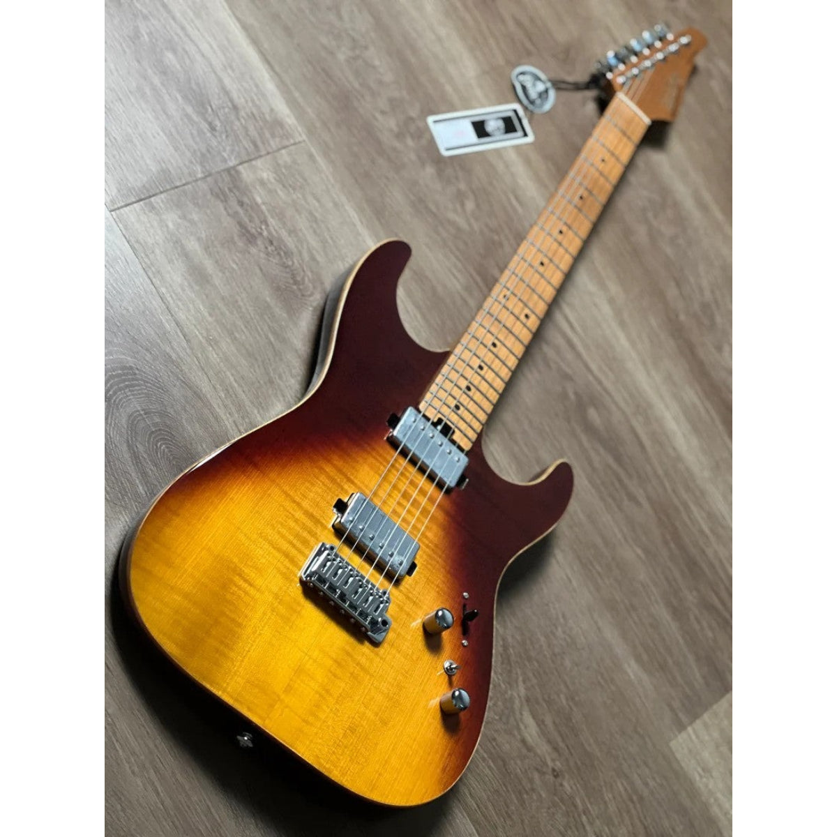 Đàn Guitar Điện Soloking MS1 Custom 22 HH Flat Top, Roasted Maple FB, Fire Wakesurf