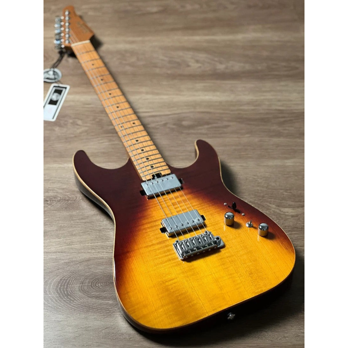 Đàn Guitar Điện Soloking MS1 Custom 22 HH Flat Top, Roasted Maple FB, Fire Wakesurf