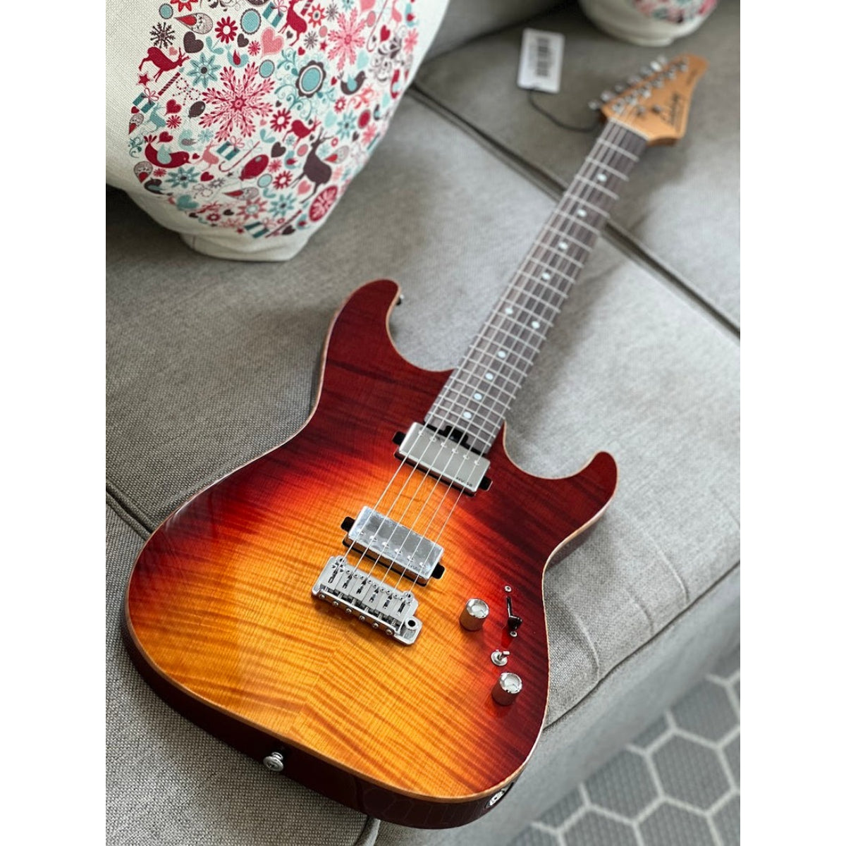 Đàn Guitar Điện Soloking MS1 Custom 22 HH Flat Top, Rosewood FB, Fire Wakesurf