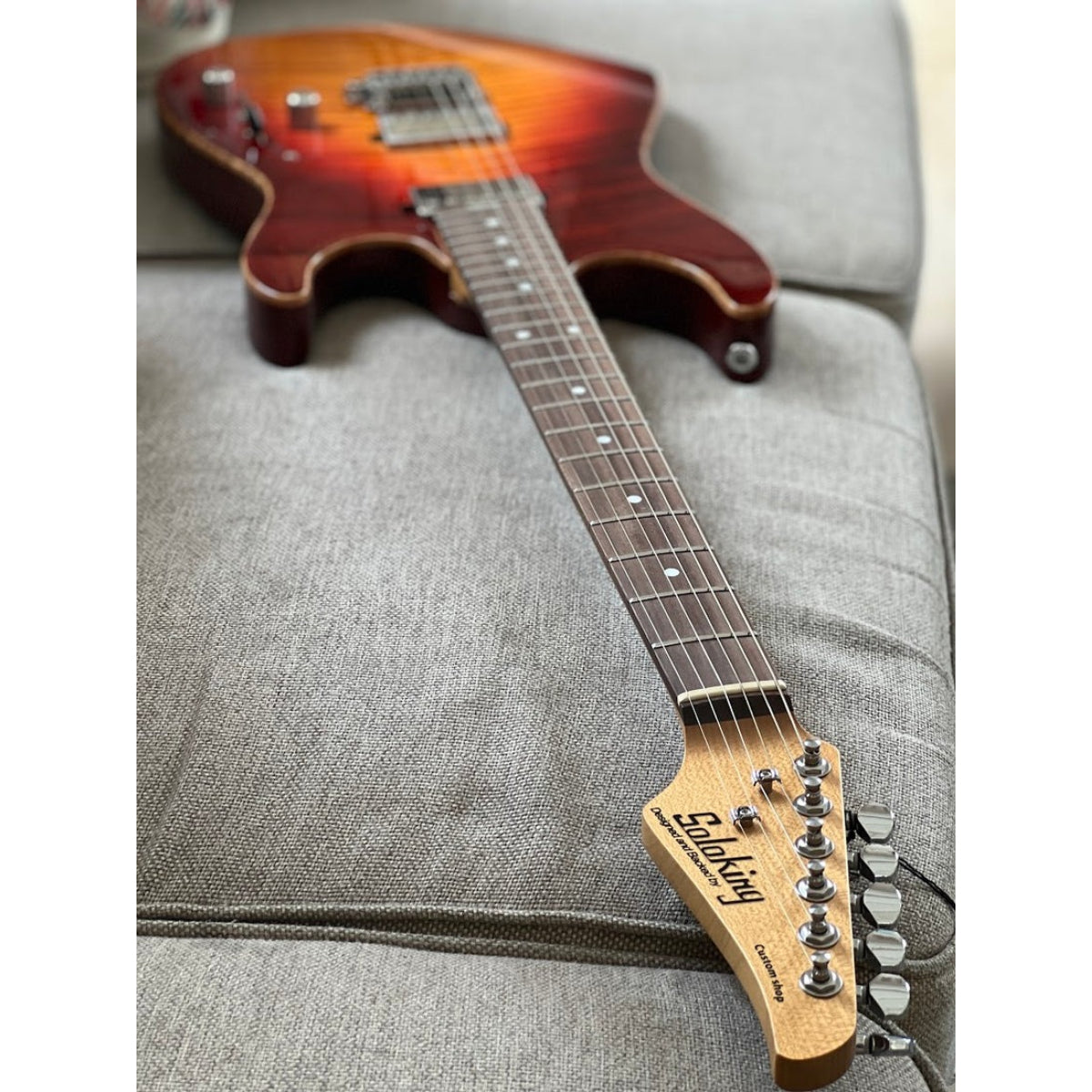 Đàn Guitar Điện Soloking MS1 Custom 22 HH Flat Top, Rosewood FB, Fire Wakesurf