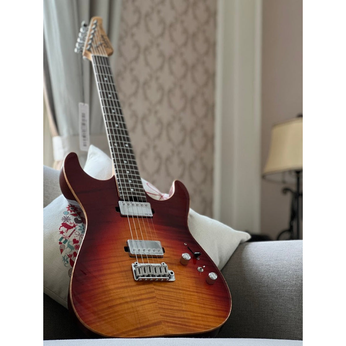 Đàn Guitar Điện Soloking MS1 Custom 22 HH Flat Top, Rosewood FB, Fire Wakesurf