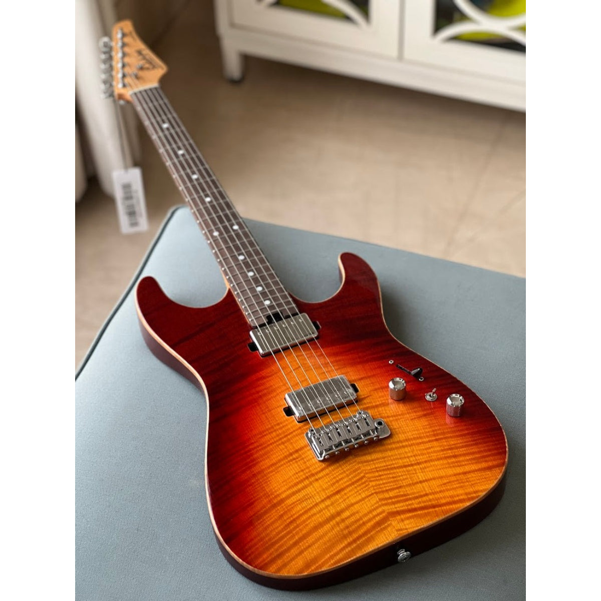 Đàn Guitar Điện Soloking MS1 Custom 22 HH Flat Top, Rosewood FB, Fire Wakesurf