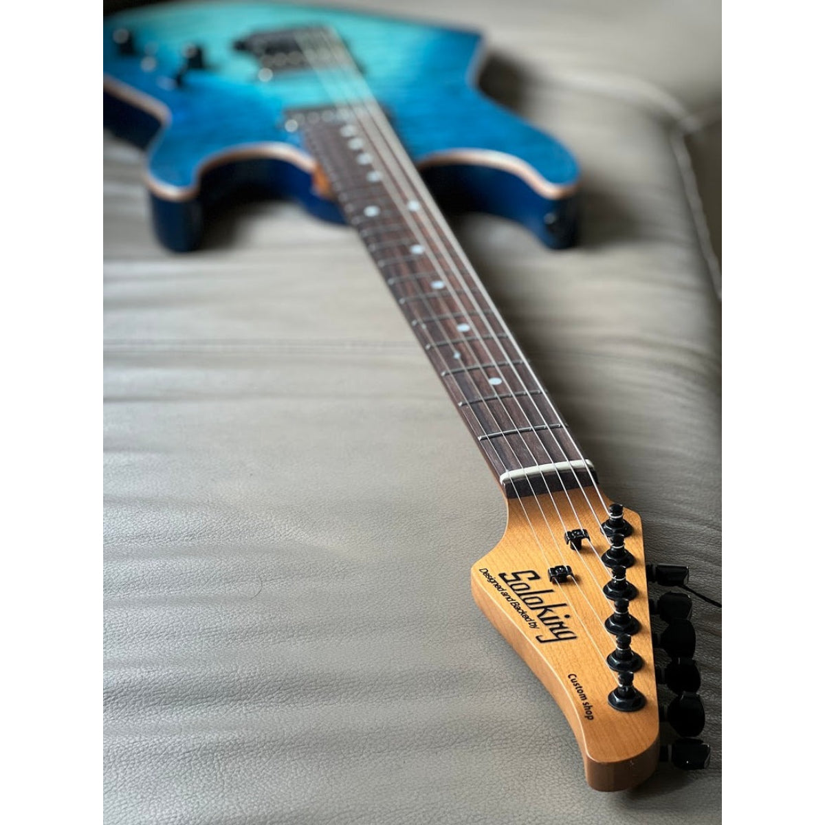 Đàn Guitar Điện Soloking MS1 Custom 22 HH Flat Top, Rosewood FB, Turquoise Wakesurf