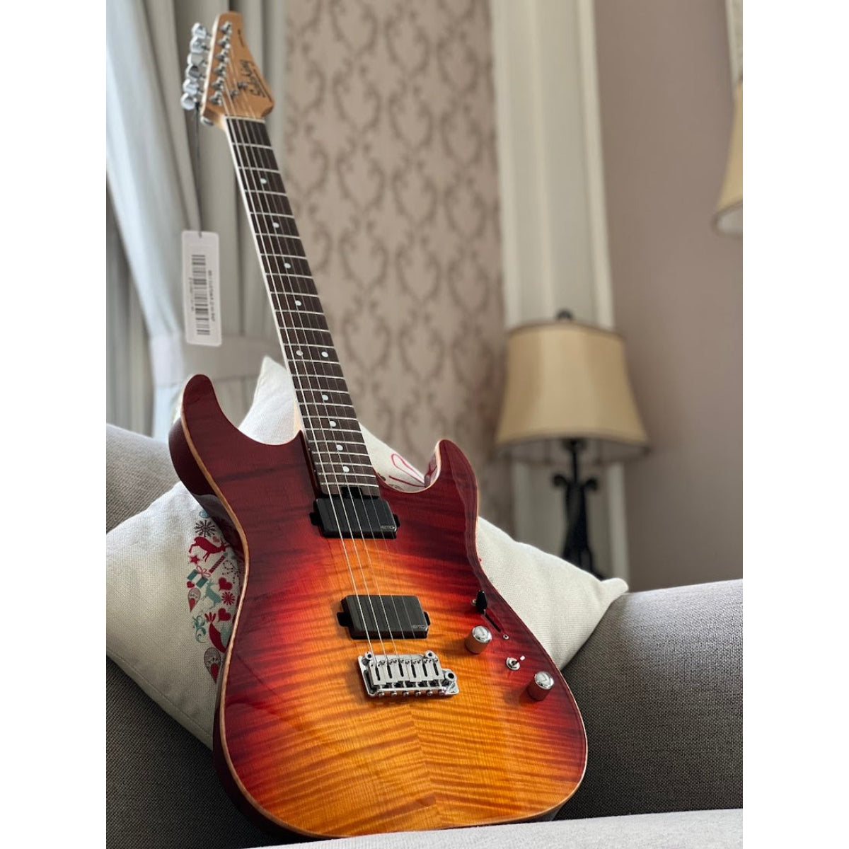 Đàn Guitar Điện Soloking MS1 Custom 22 HH MOD Flat Top, Rosewood FB, EMG 8185, Fire Wakesurf