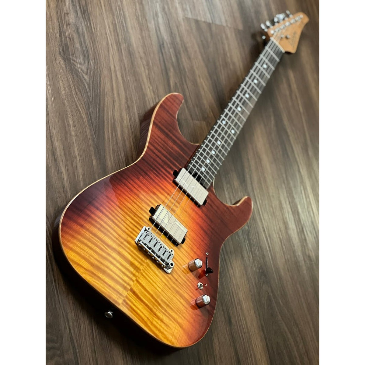 Đàn Guitar Điện Soloking MS1 Custom 22 HH MOD Flat Top, Rosewood FB, Fishman Fluence, Fire Wakesurf