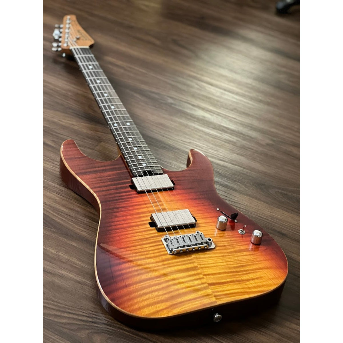 Đàn Guitar Điện Soloking MS1 Custom 22 HH MOD Flat Top, Rosewood FB, Fishman Fluence, Fire Wakesurf