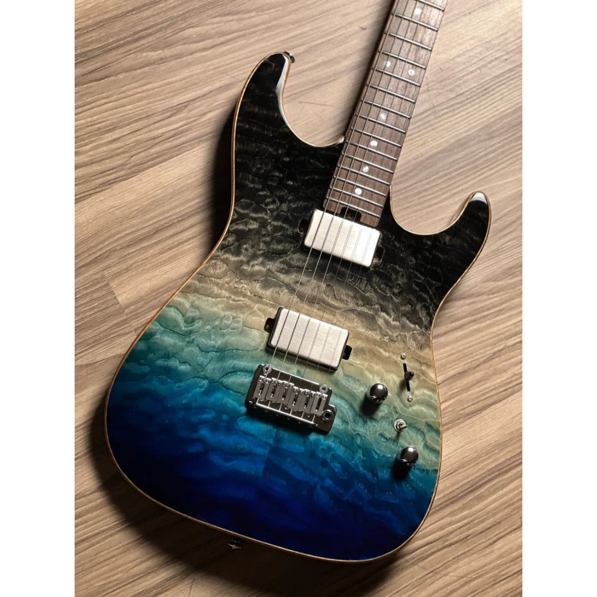 Đàn Guitar Điện Soloking MS1 Custom 22 HH Quilt, &nbsp;Rosewood FB, Ocean Storm Double Wipeout JESCAR