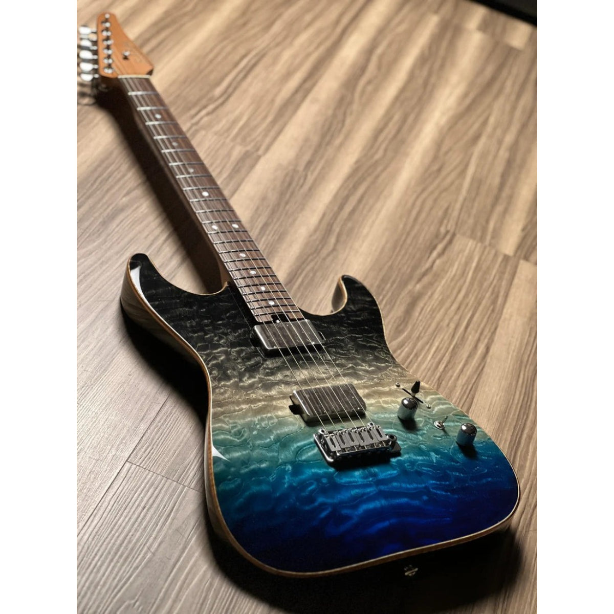 Đàn Guitar Điện Soloking MS1 Custom 22 HH Quilt, &nbsp;Rosewood FB, Ocean Storm Double Wipeout JESCAR