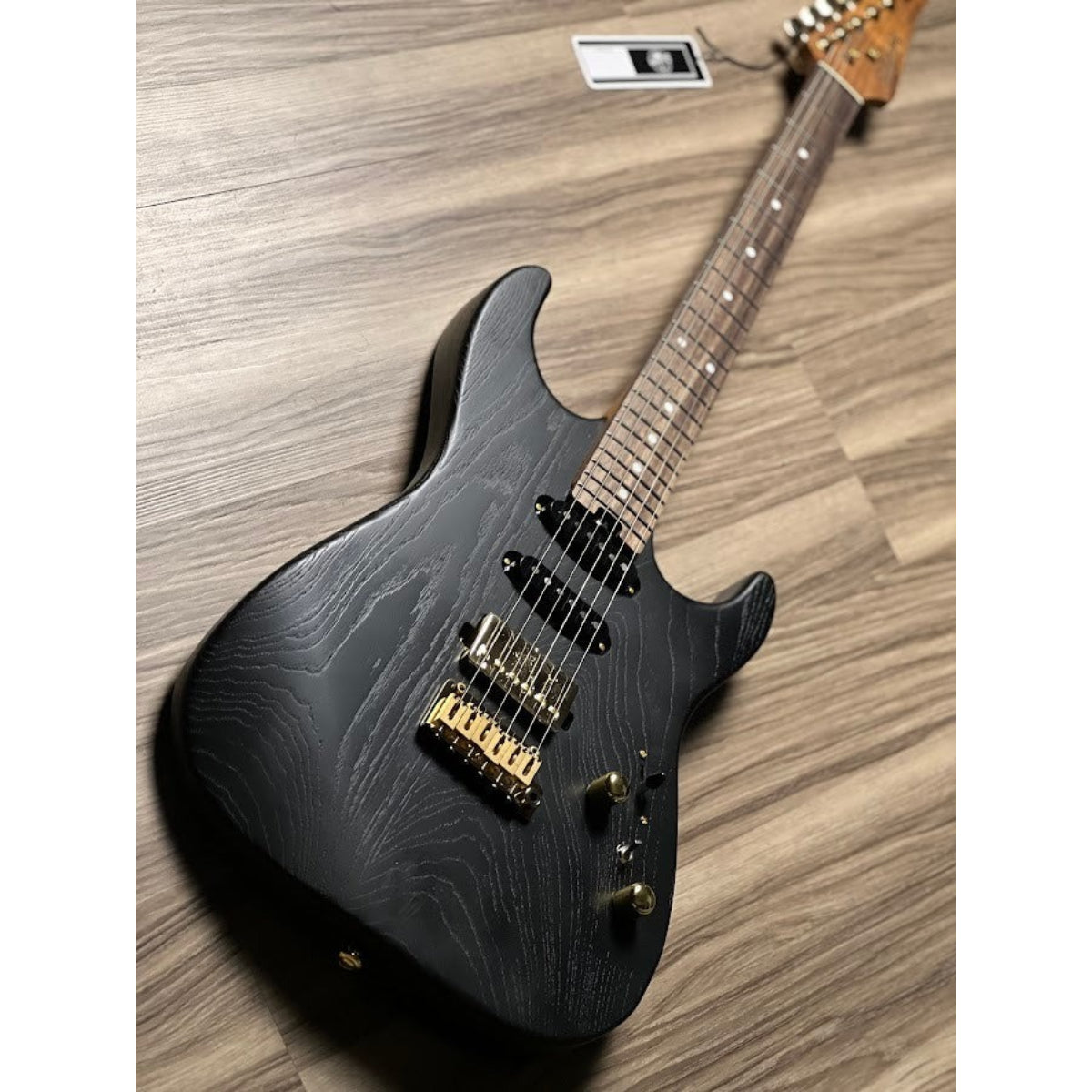 Đàn Guitar Điện Soloking MS1 Custom 22 HSS ASH, Gold Hardware, Open Pore Matte Black Nafiri Special Run