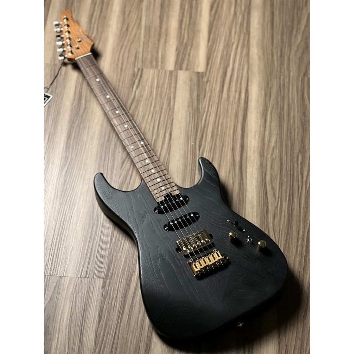 Đàn Guitar Điện Soloking MS1 Custom 22 HSS ASH, Gold Hardware, Open Pore Matte Black Nafiri Special Run