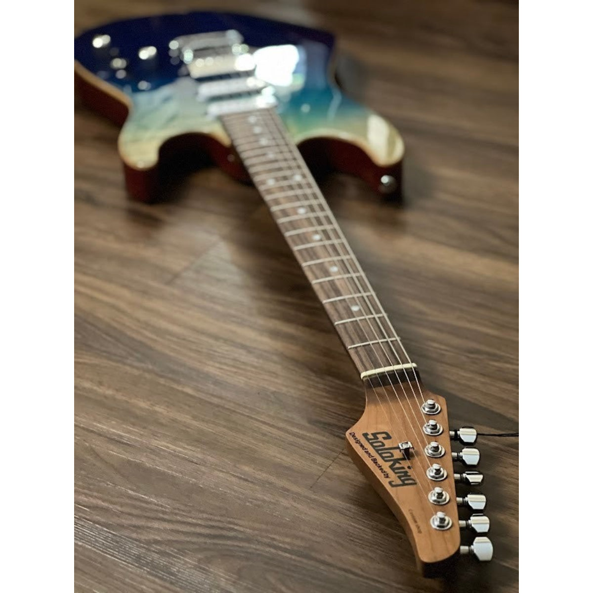 Đàn Guitar Điện Soloking MS1 Custom 22 HSS Flat Top Elite, Rosewood FB, Bora Blue Surf