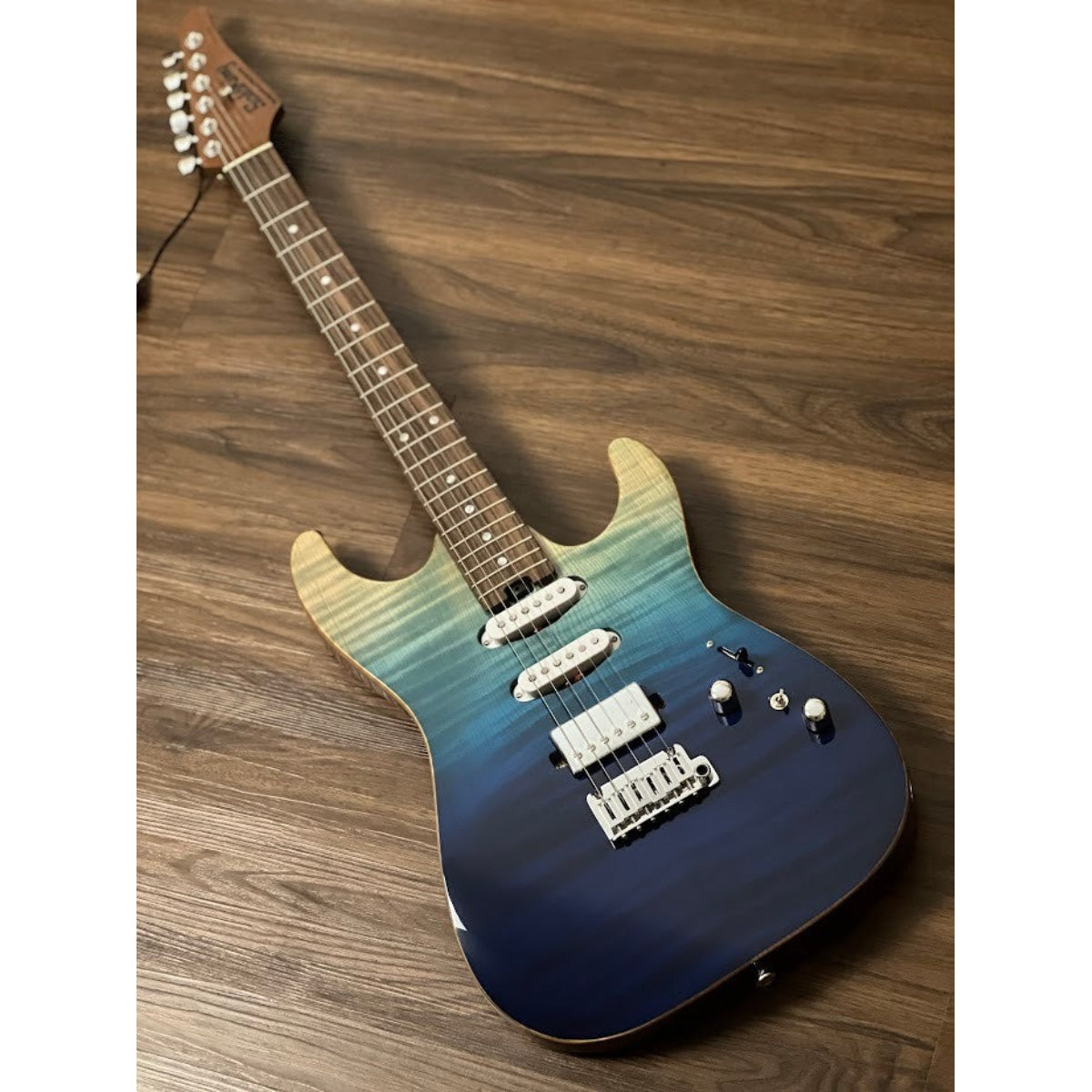 Đàn Guitar Điện Soloking MS1 Custom 22 HSS Flat Top Elite, Rosewood FB, Bora Blue Surf