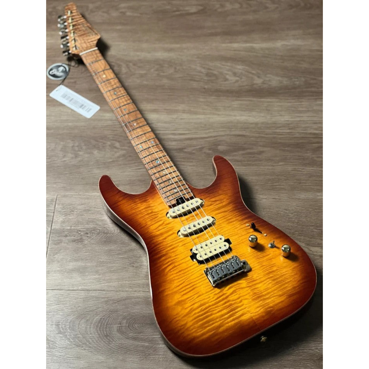 Đàn Guitar Điện Soloking MS1 Custom 22 HSS Flat Top, One Piece Roasted Flame Neck, Entwistle PU, Bengal Burst Nafiri Special Run