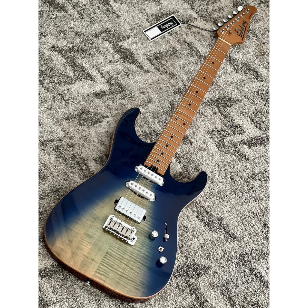 Đàn Guitar Điện Soloking MS1 Custom 22 HSS Flat Top, Roasted Maple FB, Blue Wakesurf