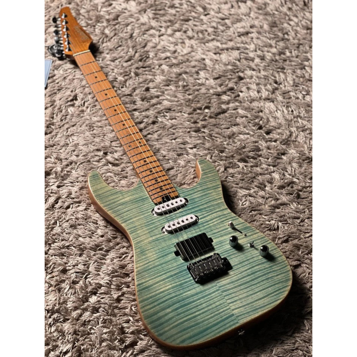 Đàn Guitar Điện Soloking MS1 Custom 22 HSS Flat Top, Roasted Maple FB, Faded Aqua Blue Nafiri Special Run