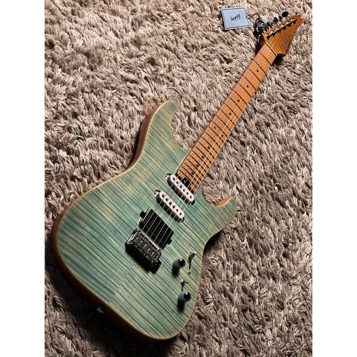 Đàn Guitar Điện Soloking MS1 Custom 22 HSS Flat Top, Roasted Maple FB, Faded Aqua Blue Nafiri Special Run