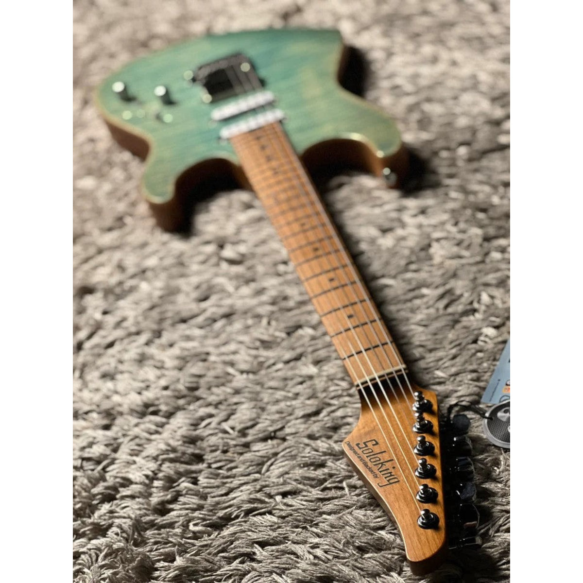 Đàn Guitar Điện Soloking MS1 Custom 22 HSS Flat Top, Roasted Maple FB, Faded Aqua Blue Nafiri Special Run