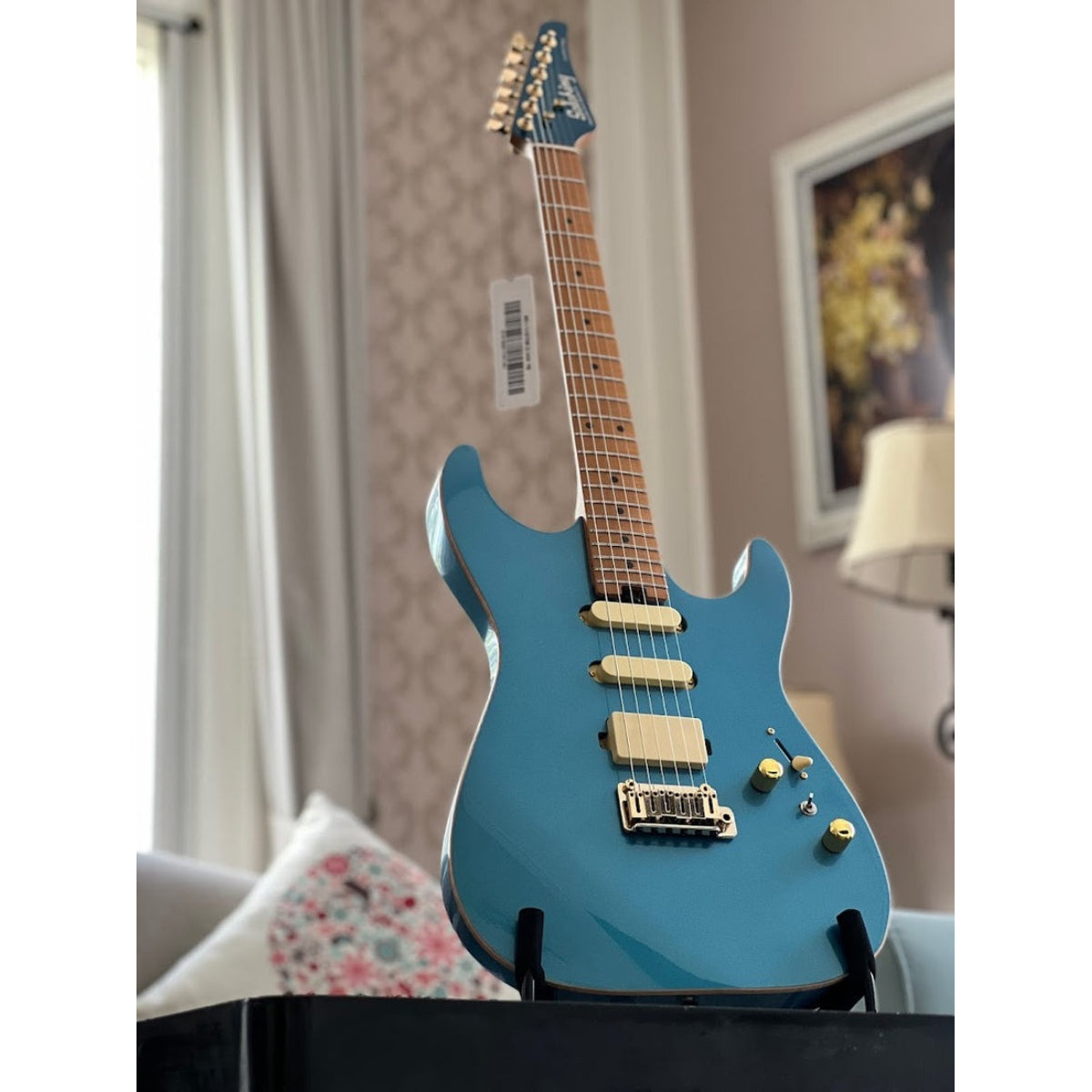 Đàn Guitar Điện Soloking MS1 Custom 22 HSS Flat Top, Roasted Maple FB, Pelham Blue Nafiri Special Run