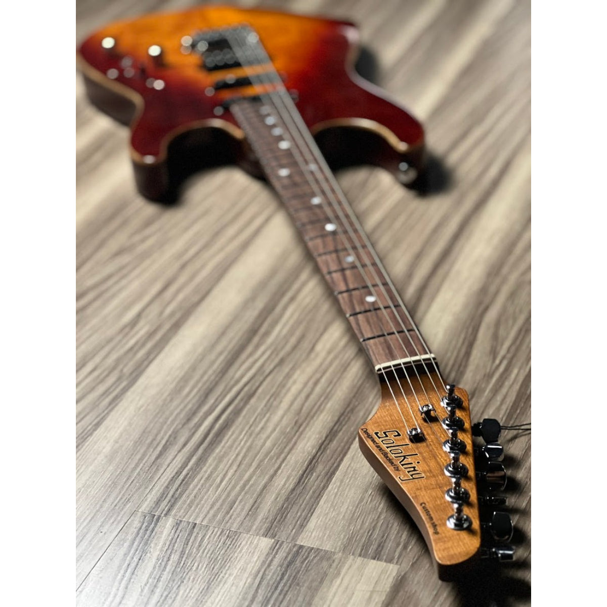 Đàn Guitar Điện Soloking MS1 Custom 22 HSS Flat Top, Rosewood FB Jescar, Fire Wakesurf