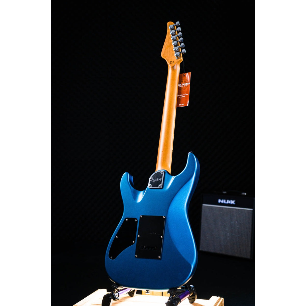 Đàn Guitar Điện Soloking MS1 Custom 22 HSS Flat Top, Satin Electric Blue
