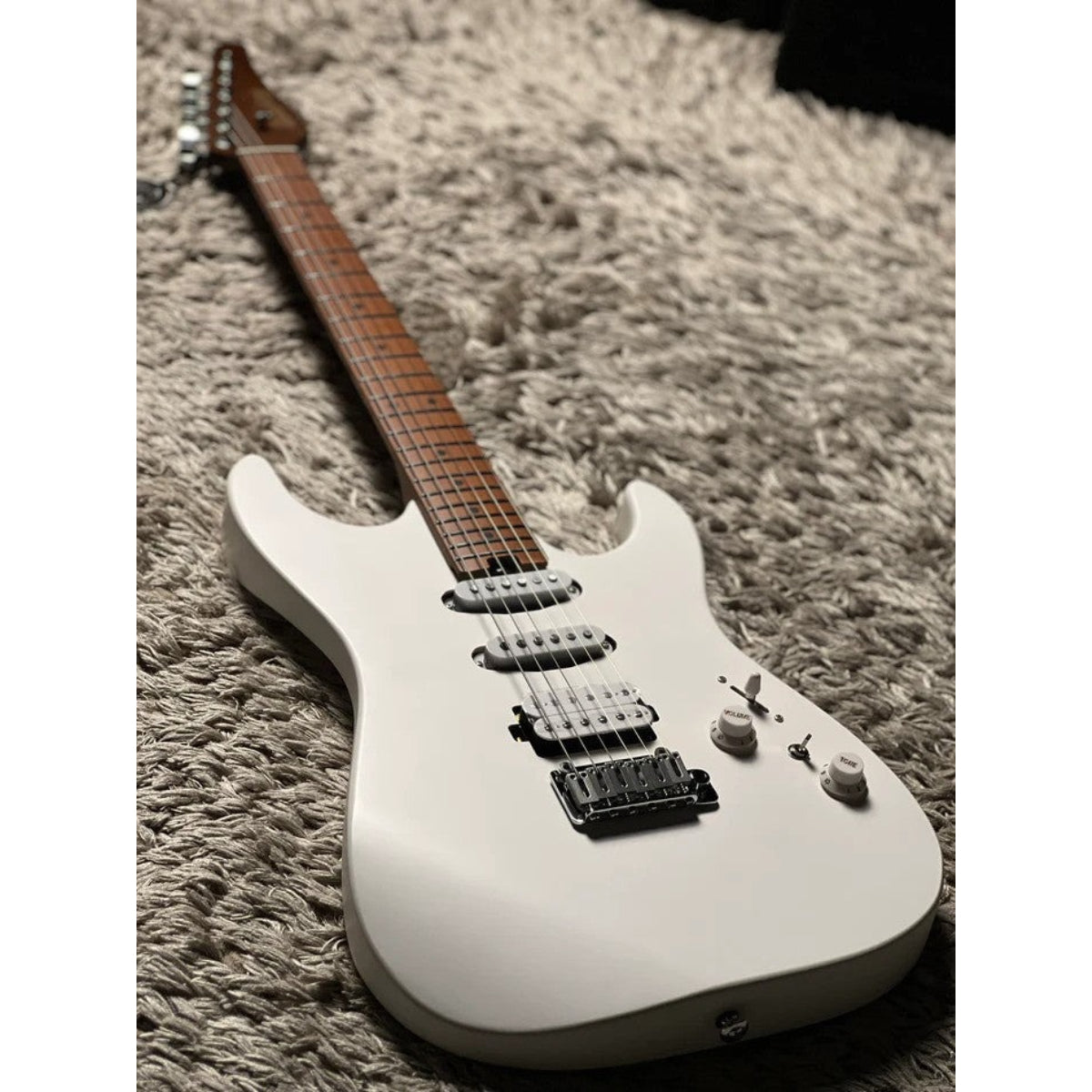 Đàn Guitar Điện Soloking MS1 Custom 22 HSS Flat Top, Satin White Matte Nafiri Special Run