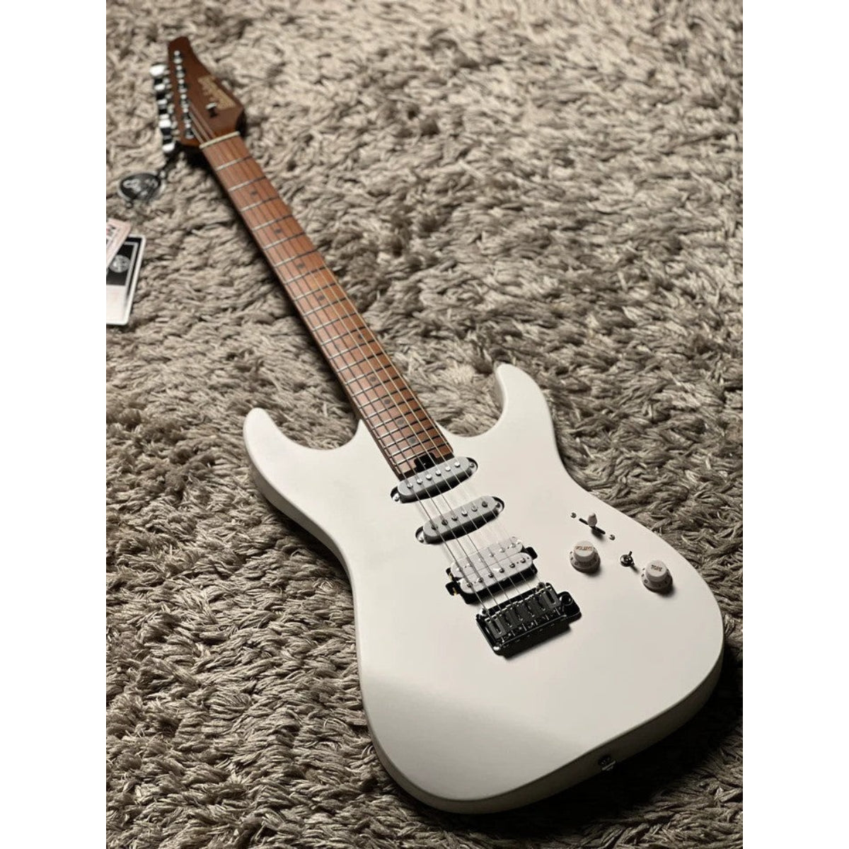 Đàn Guitar Điện Soloking MS1 Custom 22 HSS Flat Top, Satin White Matte Nafiri Special Run