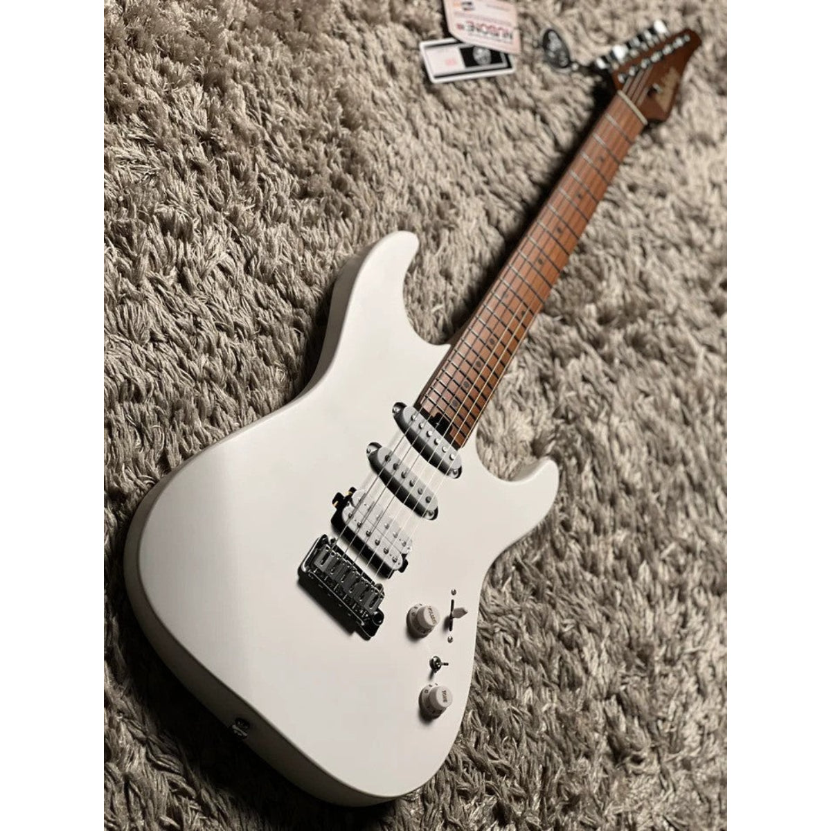 Đàn Guitar Điện Soloking MS1 Custom 22 HSS Flat Top, Satin White Matte Nafiri Special Run