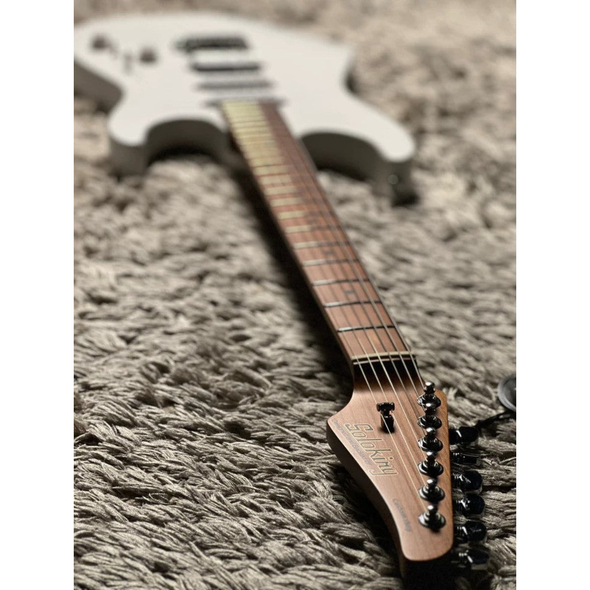 Đàn Guitar Điện Soloking MS1 Custom 22 HSS Flat Top, Satin White Matte Nafiri Special Run