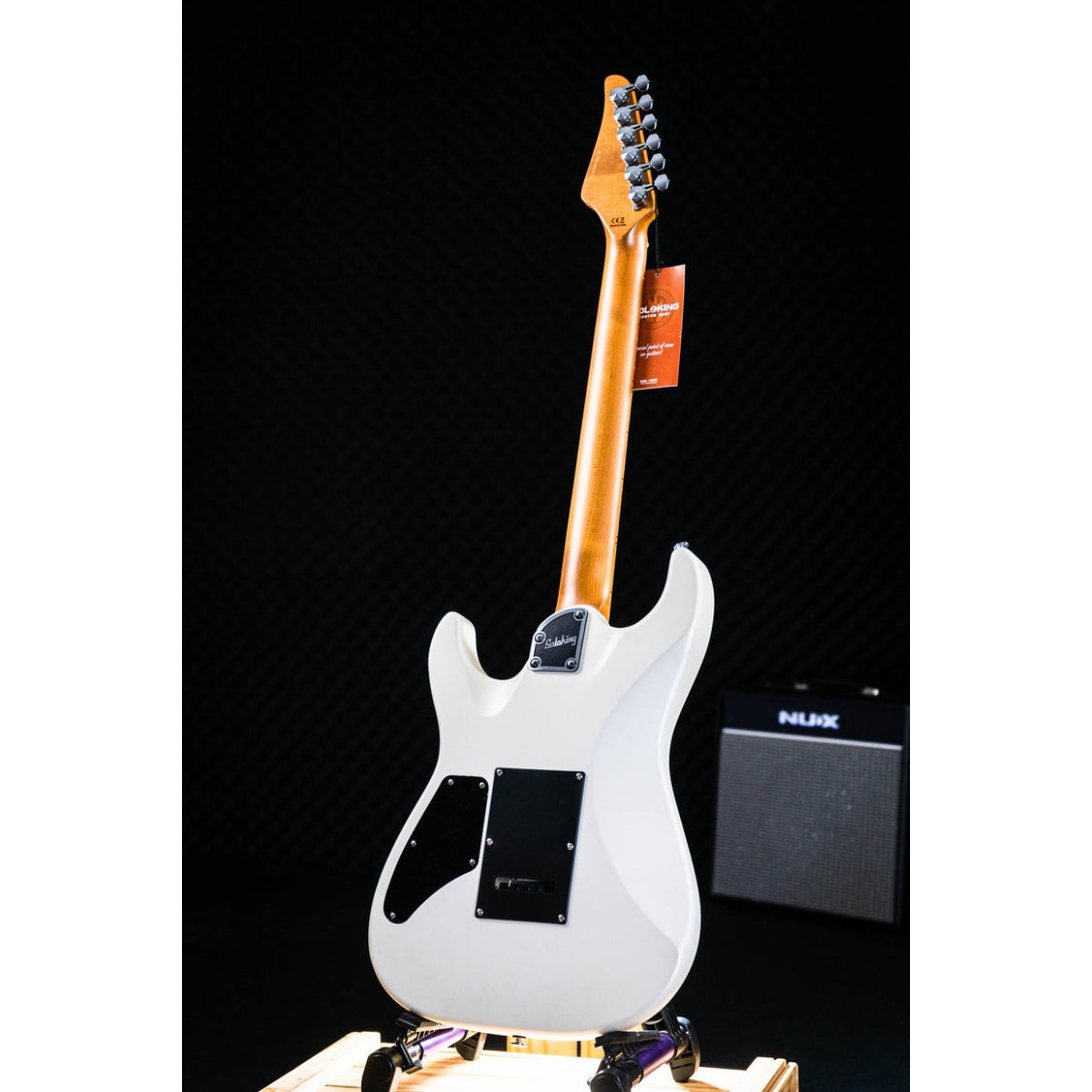 Đàn Guitar Điện Soloking MS1 Custom 22 HSS Flat Top, Satin White Matte