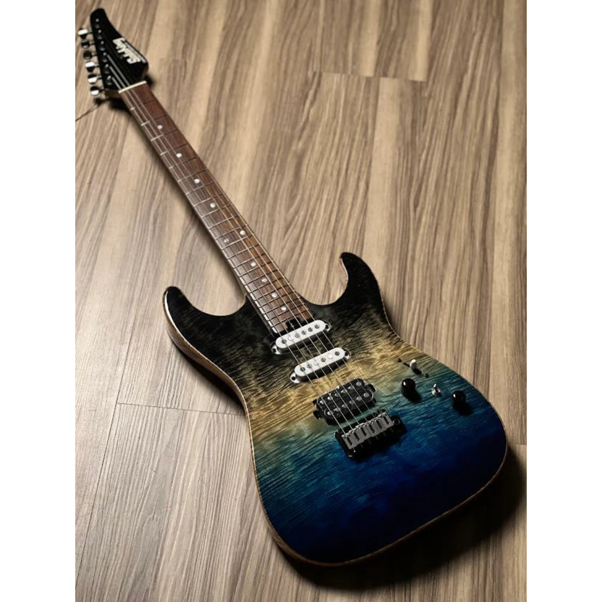 Đàn Guitar Điện Soloking MS1 Custom 22 HSS, Ebony FB, Ocean Storm Double Wipeout JESCAR