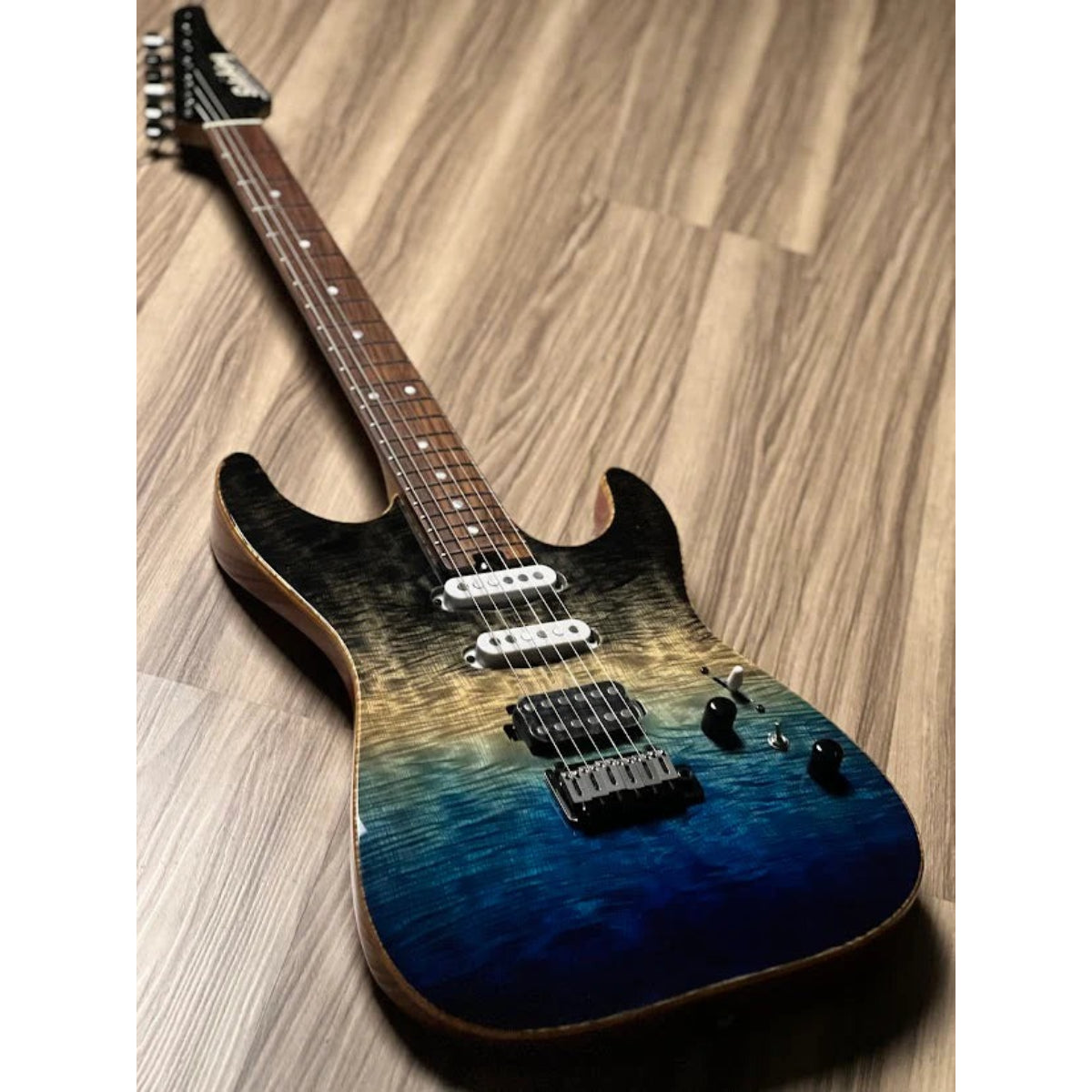 Đàn Guitar Điện Soloking MS1 Custom 22 HSS, Ebony FB, Ocean Storm Double Wipeout JESCAR