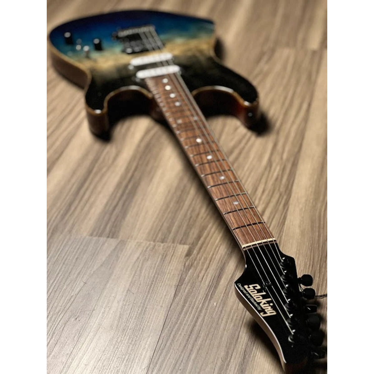 Đàn Guitar Điện Soloking MS1 Custom 22 HSS, Ebony FB, Ocean Storm Double Wipeout JESCAR