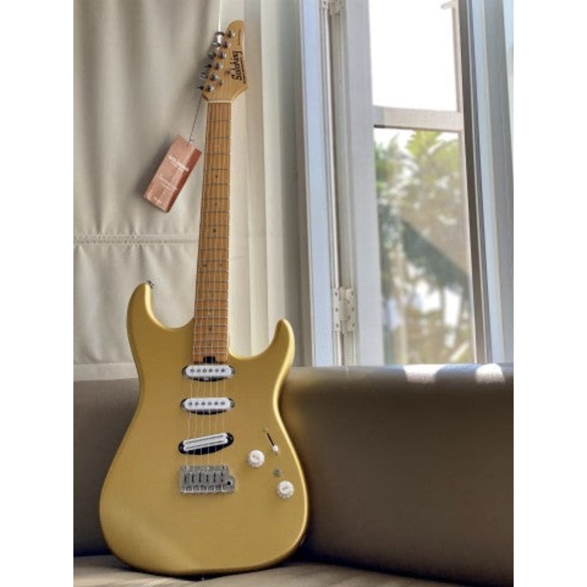 Đàn Guitar Điện Soloking MS1 Custom 22 SSS, Roasted Maple Neck, Alder Body, Satin Shoreline Gold Matte