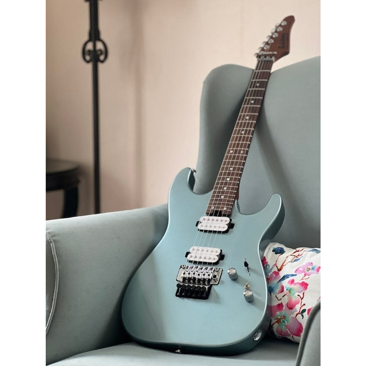 Đàn Guitar Điện Soloking MS1 Custom 24 HH FR Elite, Ice Blue Metallic
