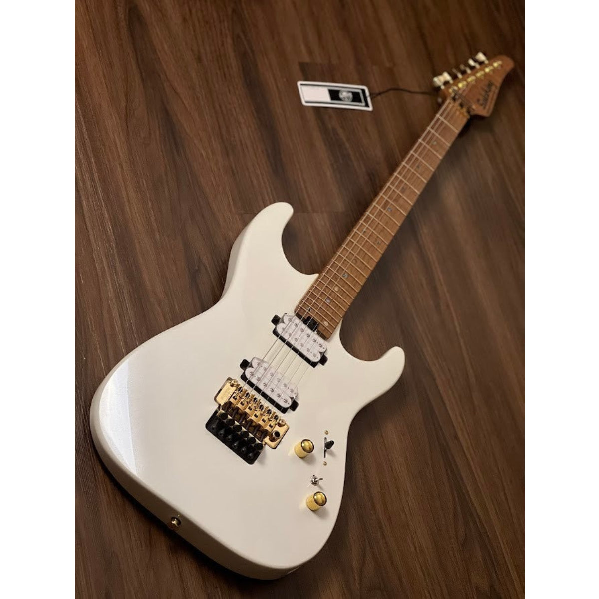 Đàn Guitar Điện Soloking MS1 Custom 24 HH FR FMN Elite, Pearl White
