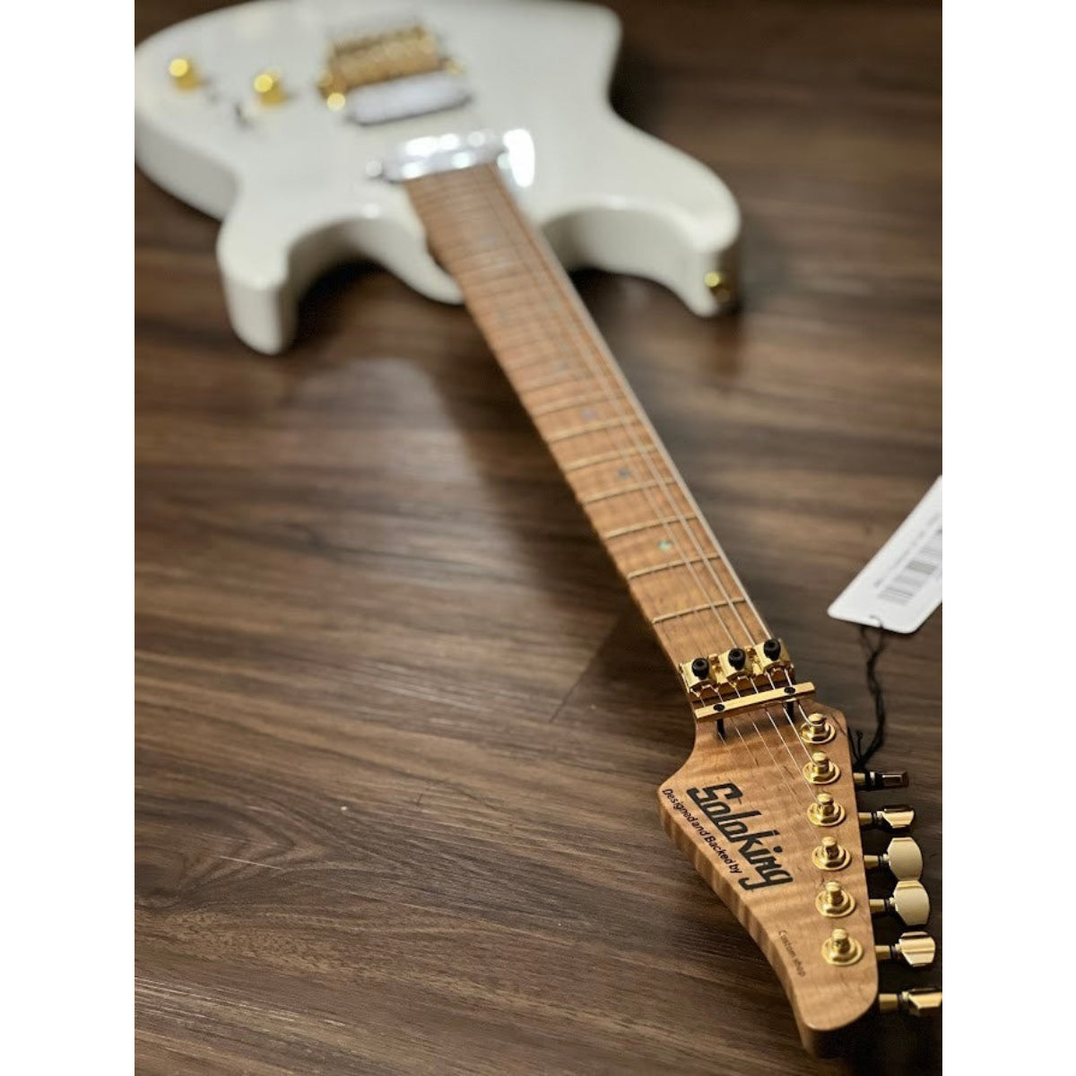 Đàn Guitar Điện Soloking MS1 Custom 24 HH FR FMN Elite, Pearl White