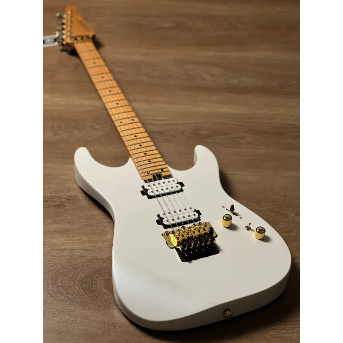 Đàn Guitar Điện Soloking MS1 Custom 24 HH FR Flat Top, Gold Hardware,  Pearl White Nafiri Special Run