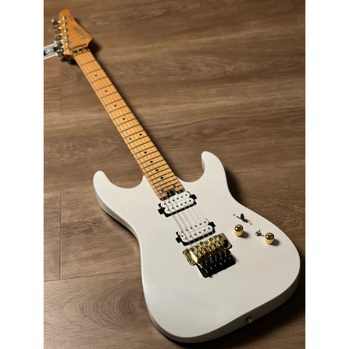 Đàn Guitar Điện Soloking MS1 Custom 24 HH FR Flat Top, Gold Hardware,  Pearl White Nafiri Special Run