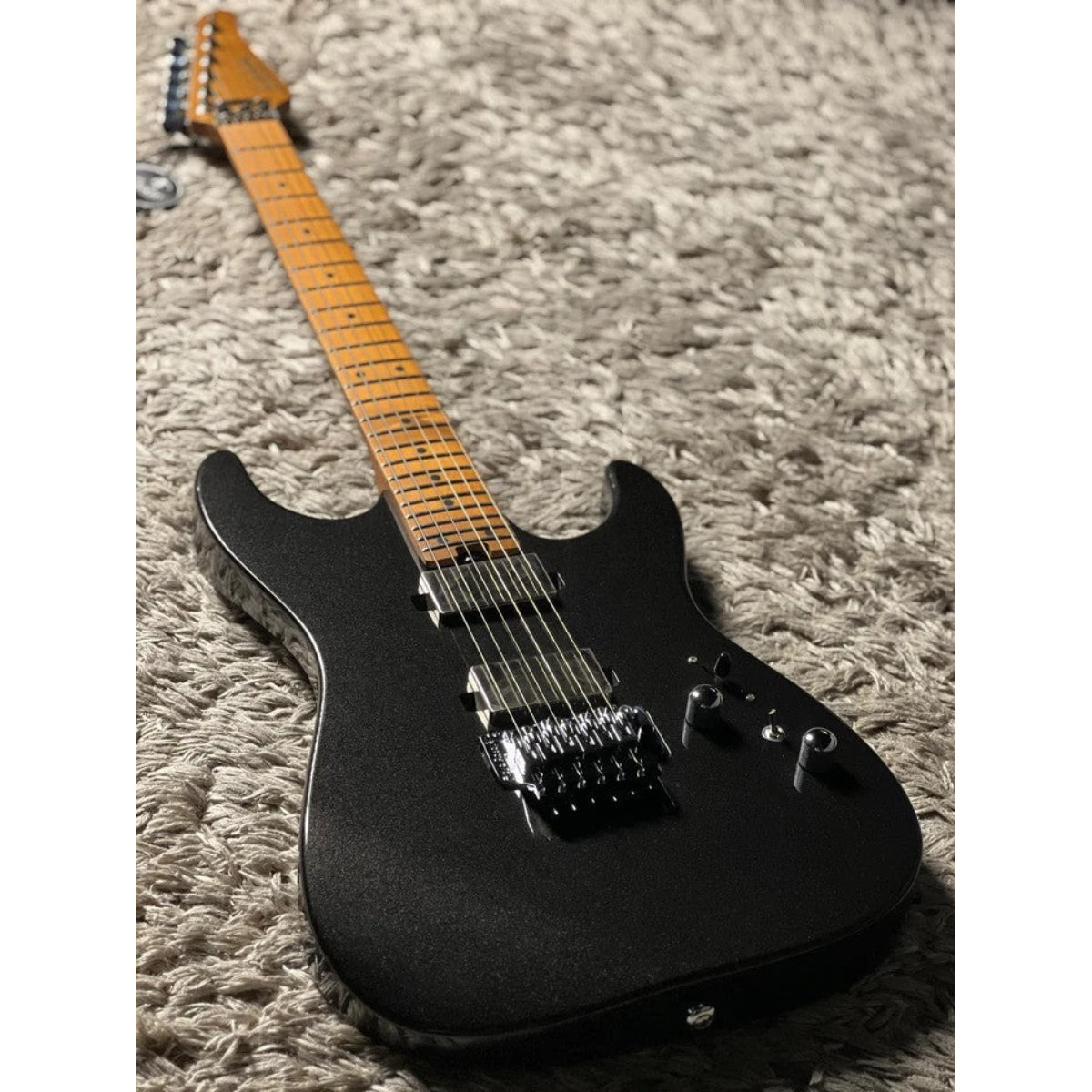 Đàn Guitar Điện Soloking MS1 Custom 24 HH FR Flat Top, Metallic Black Nafiri Special Run