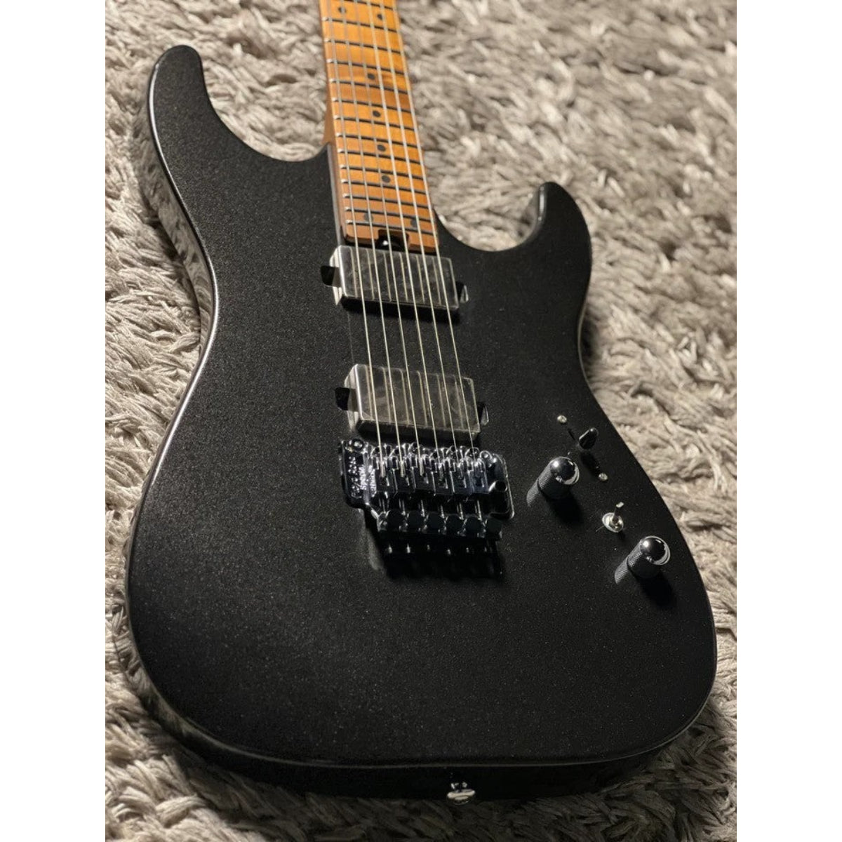 Đàn Guitar Điện Soloking MS1 Custom 24 HH FR Flat Top, Metallic Black Nafiri Special Run