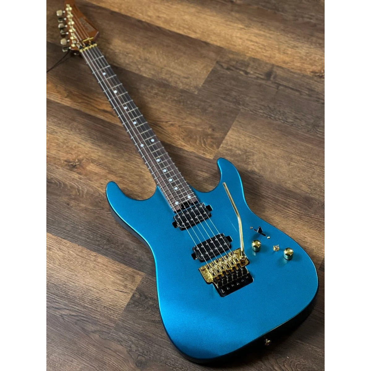 Đàn Guitar Điện Soloking MS1 Custom 24 HH FR Flat Top, Miami Blue Nafiri Special Run